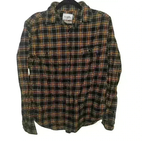 Goodfellow & Co Other - Goodfellow & Co Madras Flannel Button Up Shirt Mens Size Medium M Blue Yellow